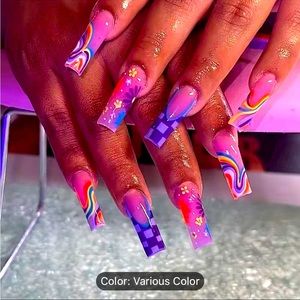 Rainbow 🌈 press on nails